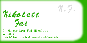 nikolett fai business card